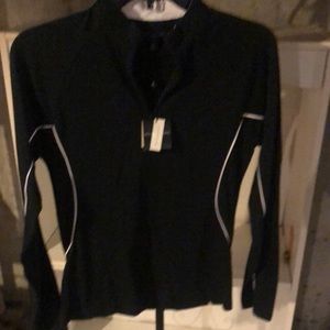 Burberry black zip neck